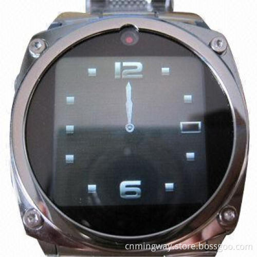 Stainless Steel Java Watch Phone, Quad Band 1.3-megapixel Camera, 1.6-inch Touch